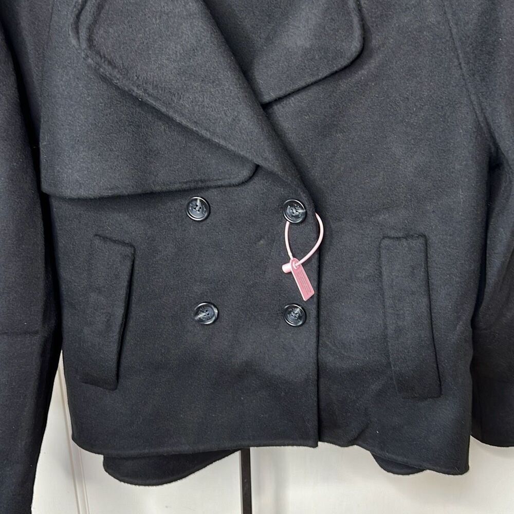 Belle & Bloom I'm Yours Wool Blend Peacoat Black Nwot Size Large - Picture 4 of 9